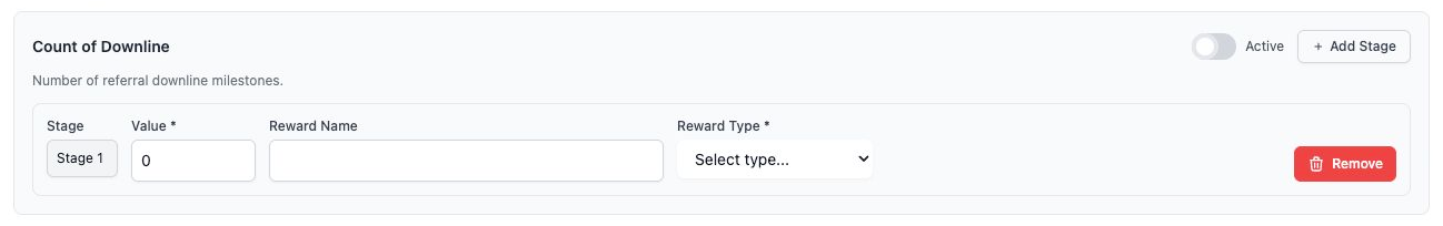 Affiliate Add Stage expanded fields