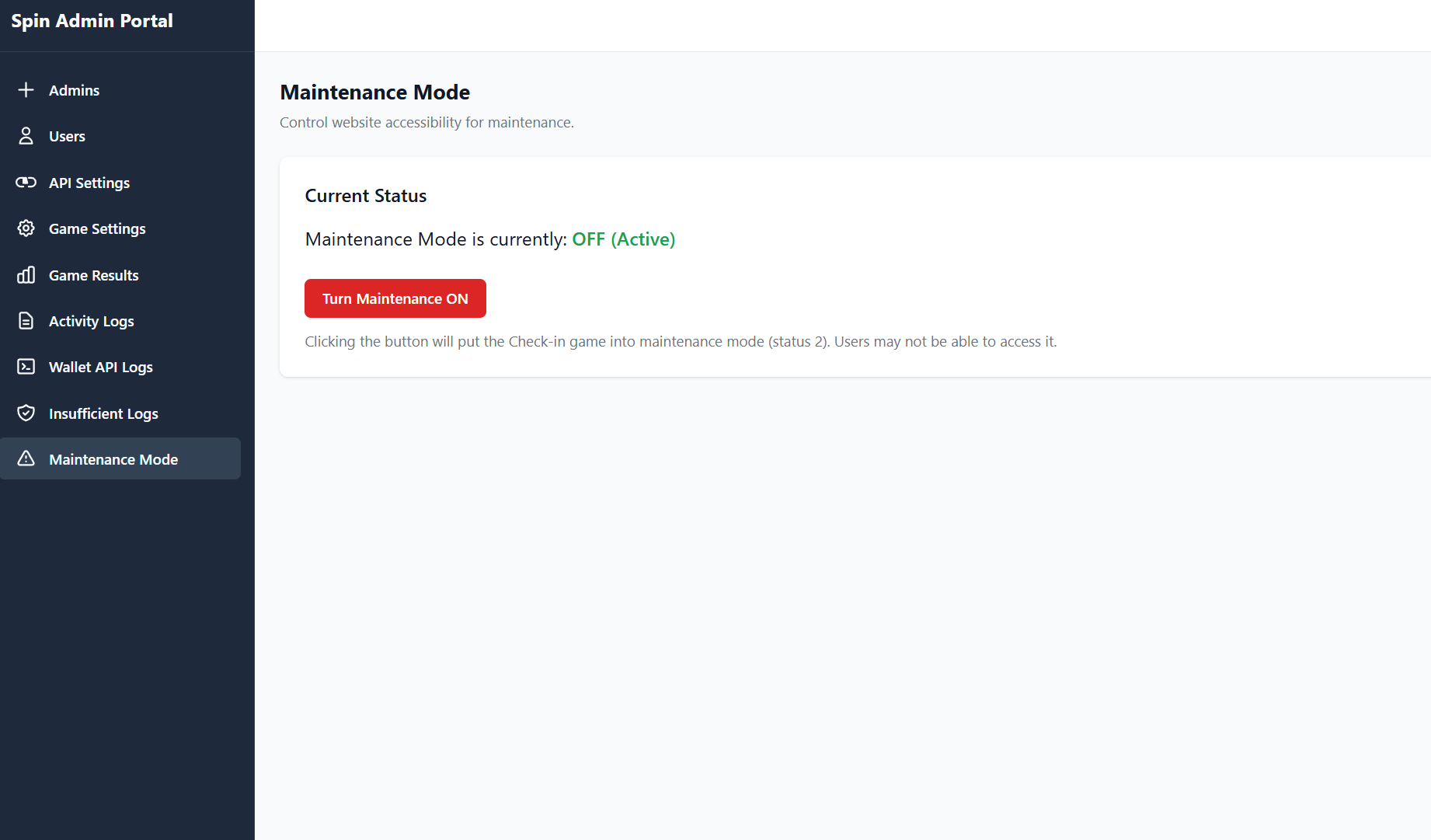 Mines Frontend result and deposit setup